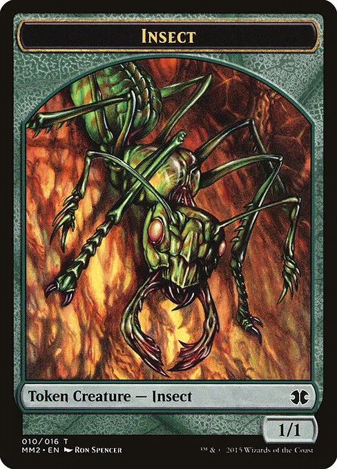 Insect, carta Magic di tipo Token Creature — Insect illustrata da Ron Spencer