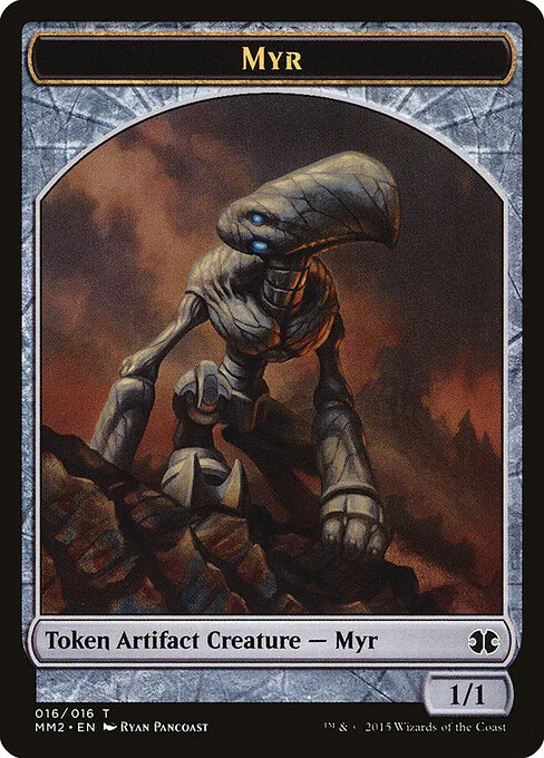 Myr, carta Magic di tipo Token Artifact Creature — Myr illustrata da Ryan Pancoast