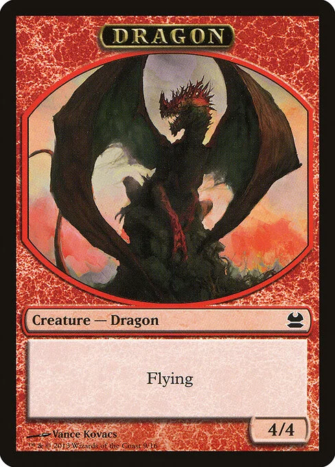 Dragon, carta Magic di tipo Token Creature — Dragon illustrata da Vance Kovacs