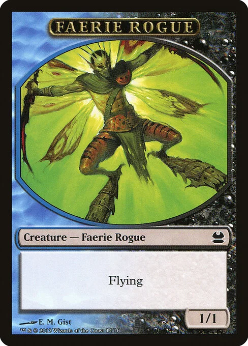 Faerie Rogue, carta Magic di tipo Token Creature — Faerie Rogue illustrata da E. M. Gist