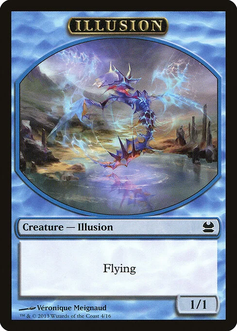 Illusion, carta Magic di tipo Token Creature — Illusion illustrata da Véronique Meignaud