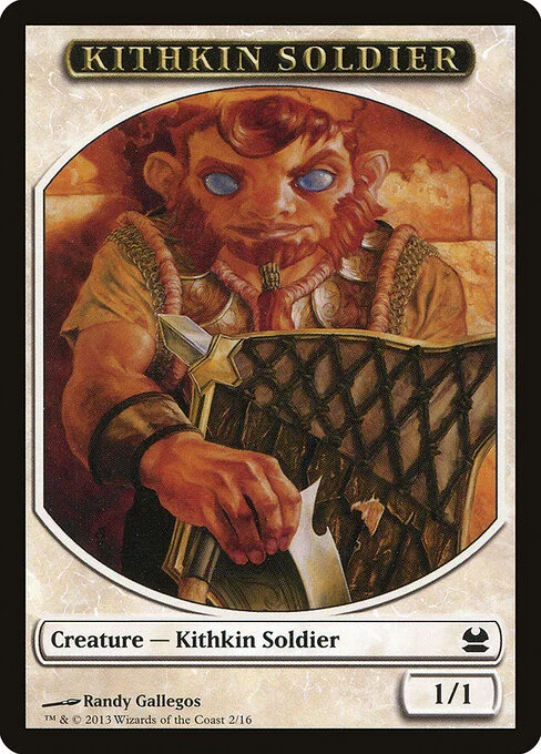 Kithkin Soldier, carta Magic di tipo Token Creature — Kithkin Soldier illustrata da Randy Gallegos