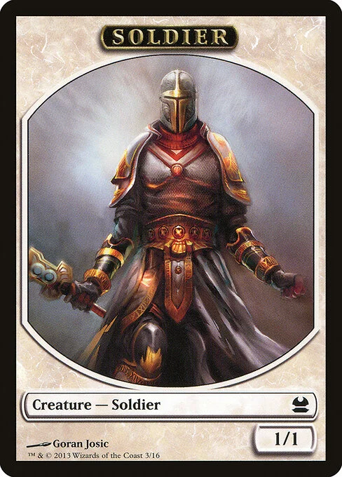 Soldier, carta Magic di tipo Token Creature — Soldier illustrata da Goran Josic