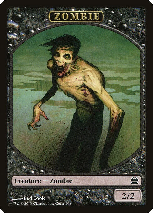 Zombie, carta Magic di tipo Token Creature — Zombie illustrata da Bud Cook