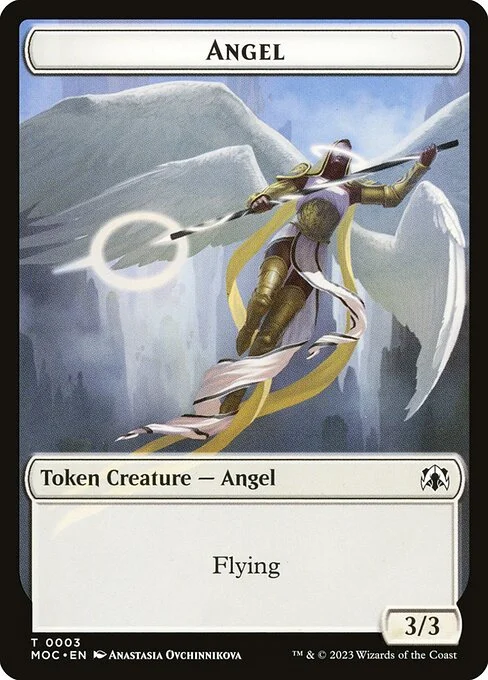 Angel, carta Magic di tipo Token Creature — Angel illustrata da Anastasia Ovchinnikova