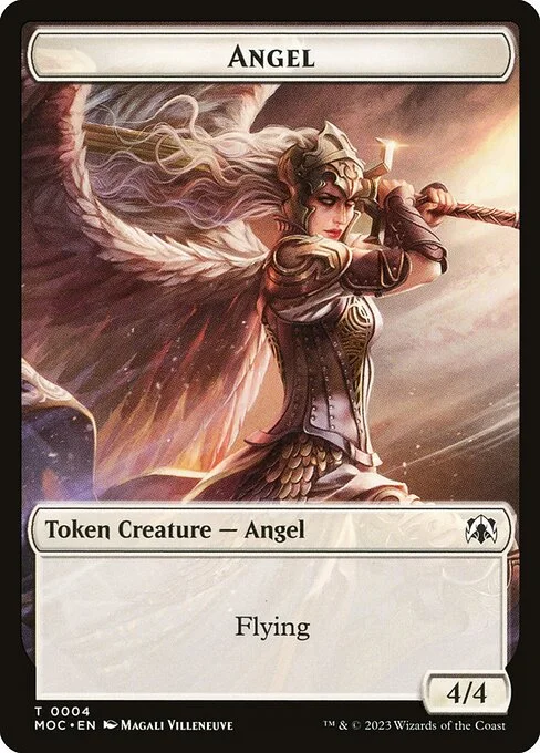 Angel, carta Magic di tipo Token Creature — Angel illustrata da Magali Villeneuve