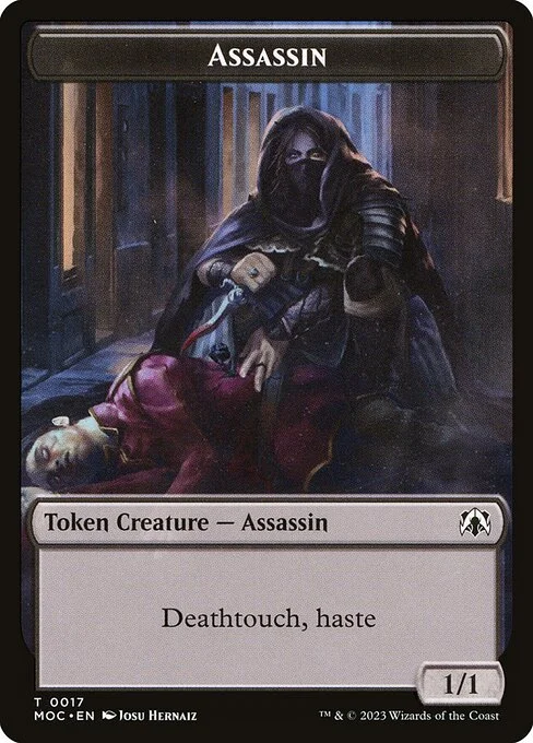 Assassin, carta Magic di tipo Token Creature — Assassin illustrata da Josu Hernaiz