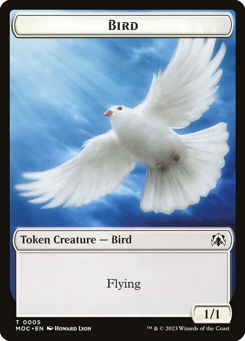 Bird, carta Magic di tipo Token Creature — Bird illustrata da Howard Lyon