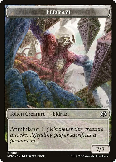 Eldrazi, carta Magic di tipo Token Creature — Eldrazi illustrata da Vincent Proce