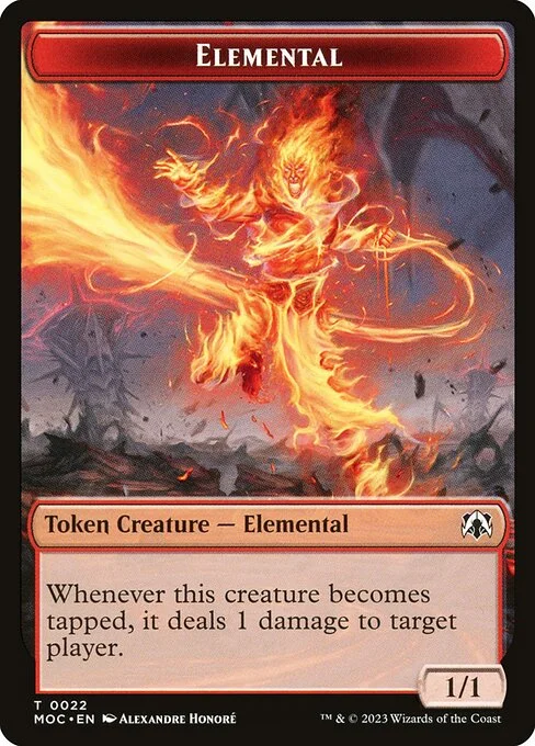 Elemental, carta Magic di tipo Token Creature — Elemental illustrata da Alexandre Honoré