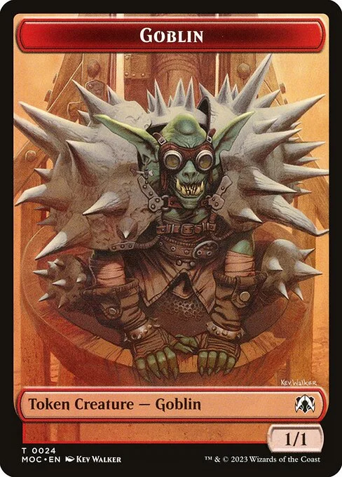 Goblin, carta Magic di tipo Token Creature — Goblin illustrata da Kev Walker