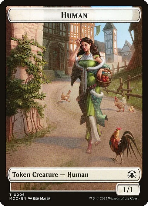 Human, carta Magic di tipo Token Creature — Human illustrata da Ben Maier