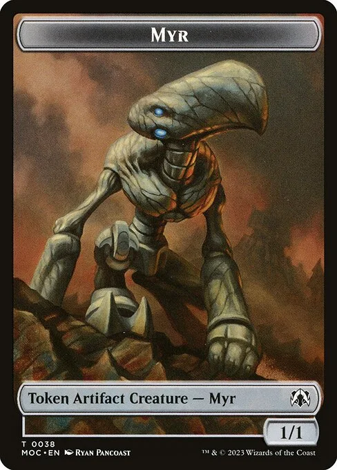 Myr, carta Magic di tipo Token Artifact Creature — Myr illustrata da Ryan Pancoast