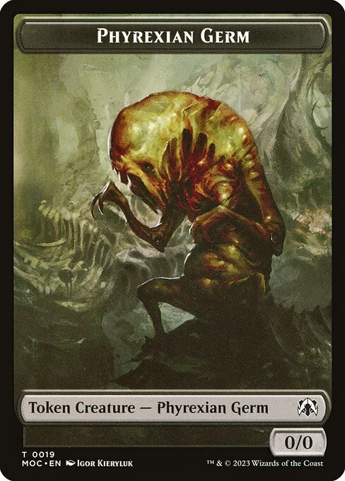 Phyrexian Germ, carta Magic di tipo Token Creature — Phyrexian Germ illustrata da Igor Kieryluk