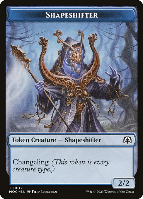 Shapeshifter, carta Magic di tipo Token Creature — Shapeshifter illustrata da Filip Burburan