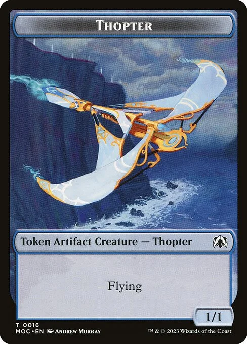 Thopter, carta Magic di tipo Token Artifact Creature — Thopter illustrata da Andrew Murray