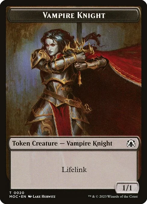 Vampire Knight, carta Magic di tipo Token Creature — Vampire Knight illustrata da Lake Hurwitz