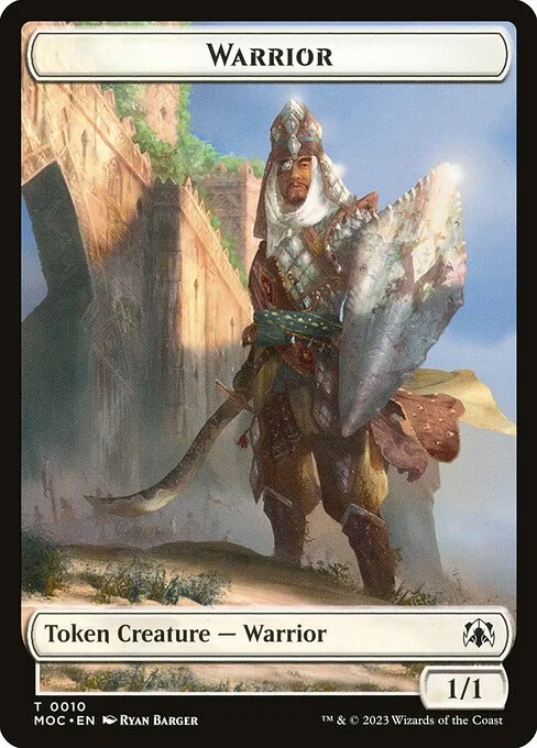 Warrior, carta Magic di tipo Token Creature — Warrior illustrata da Ryan Barger