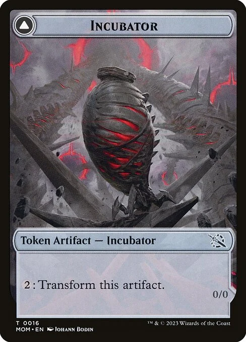 Incubator // Phyrexian, carta Magic di tipo Token Artifact — Incubator // Token Artifact Creature — Phyrexian illustrata da Johann Bodin