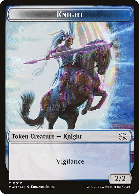 Knight, carta Magic di tipo Token Creature — Knight illustrata da Ernanda Souza