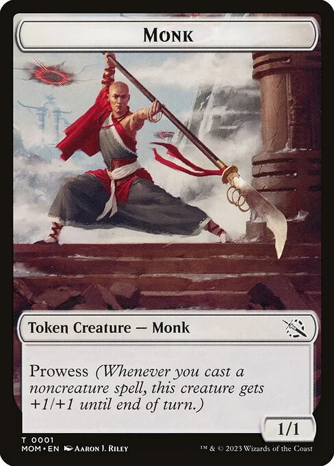 Monk, carta Magic di tipo Token Creature — Monk illustrata da Aaron J. Riley
