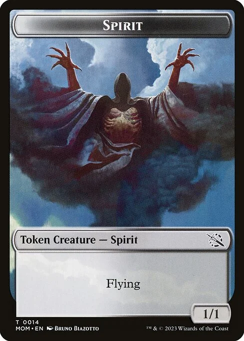 Spirit, carta Magic di tipo Token Creature — Spirit illustrata da Bruno Biazotto