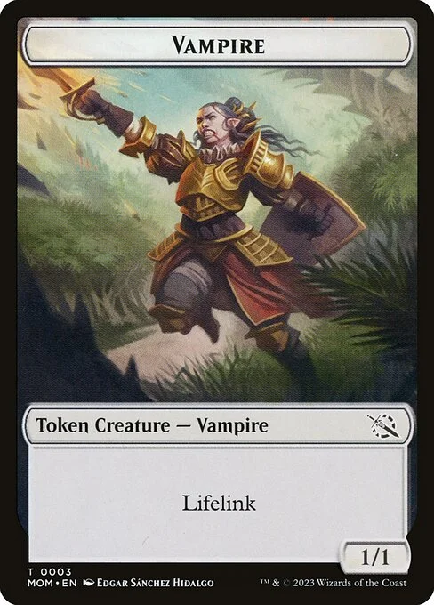 Vampire, carta Magic di tipo Token Creature — Vampire illustrata da Edgar Sánchez Hidalgo