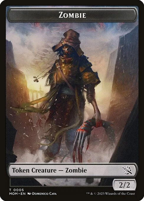 Zombie, carta Magic di tipo Token Creature — Zombie illustrata da Domenico Cava