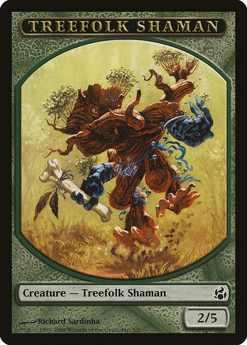 Treefolk Shaman, carta Magic di tipo Token Creature — Treefolk Shaman illustrata da Richard Sardinha