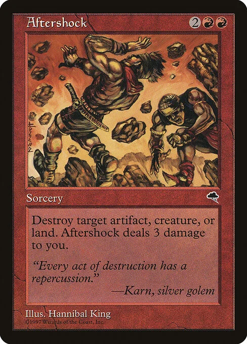 Aftershock, carta Magic di tipo Sorcery illustrata da Hannibal King