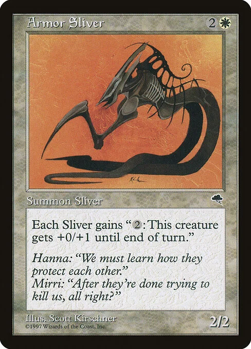 Armor Sliver, carta Magic di tipo Creature — Sliver illustrata da Scott Kirschner