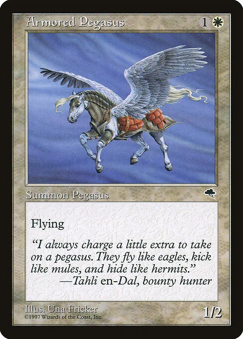 Armored Pegasus, carta Magic di tipo Creature — Pegasus illustrata da Una Fricker