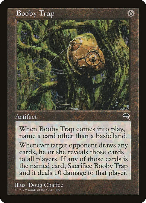 Booby Trap, carta Magic di tipo Artifact illustrata da Doug Chaffee