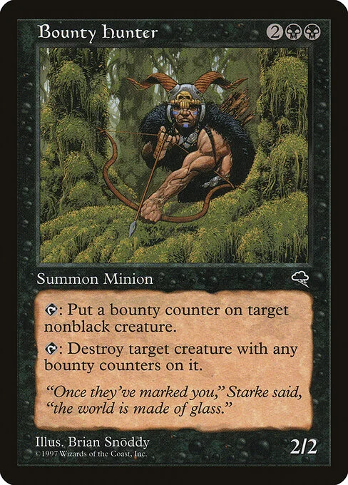 Bounty Hunter, carta Magic di tipo Creature — Human Archer Minion illustrata da Brian Snõddy