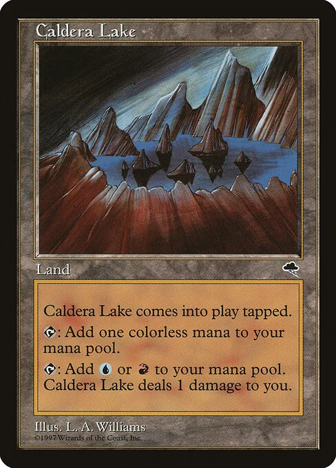 Caldera Lake, carta Magic di tipo Land illustrata da Allen Williams