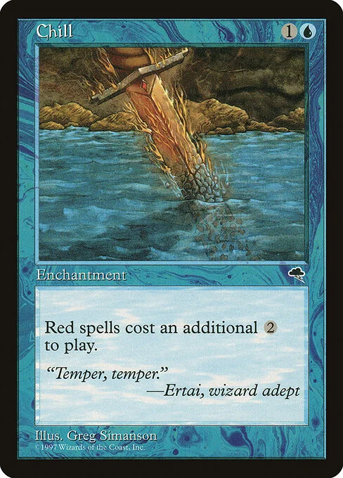Chill, carta Magic di tipo Enchantment illustrata da Greg Simanson