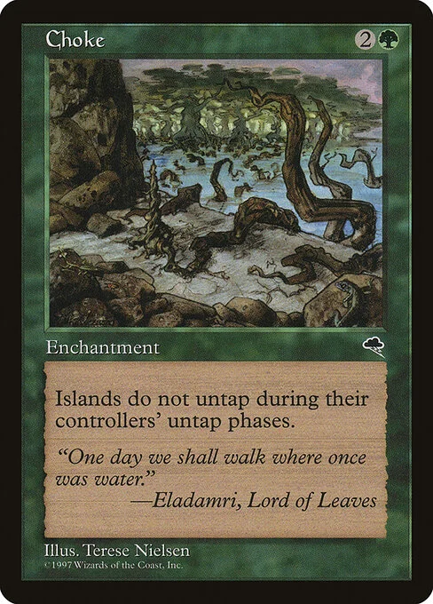 Choke, carta Magic di tipo Enchantment illustrata da Terese Nielsen