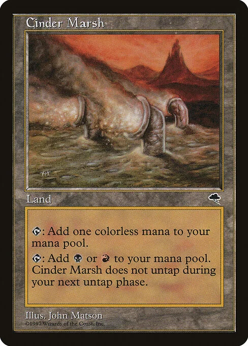 Cinder Marsh, carta Magic di tipo Land illustrata da John Matson