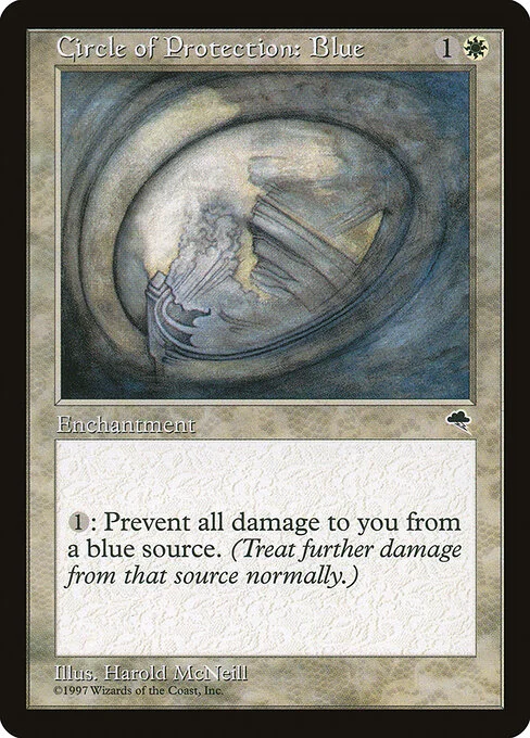 Circle of Protection: Blue, carta Magic di tipo Enchantment illustrata da Harold McNeill