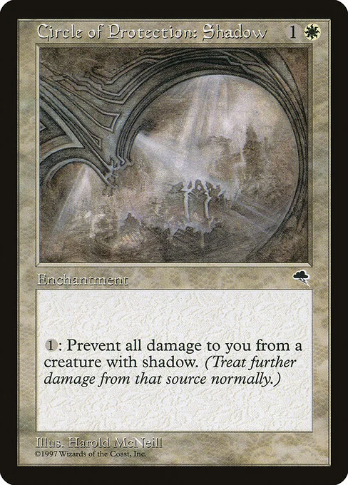 Circle of Protection: Shadow, carta Magic di tipo Enchantment illustrata da Harold McNeill