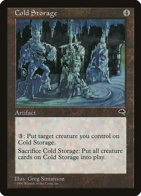Cold Storage, carta Magic di tipo Artifact illustrata da Greg Simanson