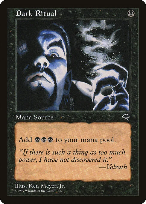 Dark Ritual, carta Magic di tipo Instant illustrata da Ken Meyer, Jr.
