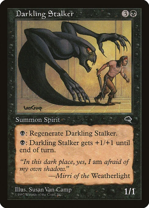 Darkling Stalker, carta Magic di tipo Creature — Shade Spirit illustrata da Susan Van Camp