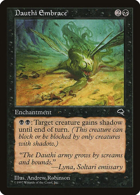 Dauthi Embrace, carta Magic di tipo Enchantment illustrata da Andrew Robinson