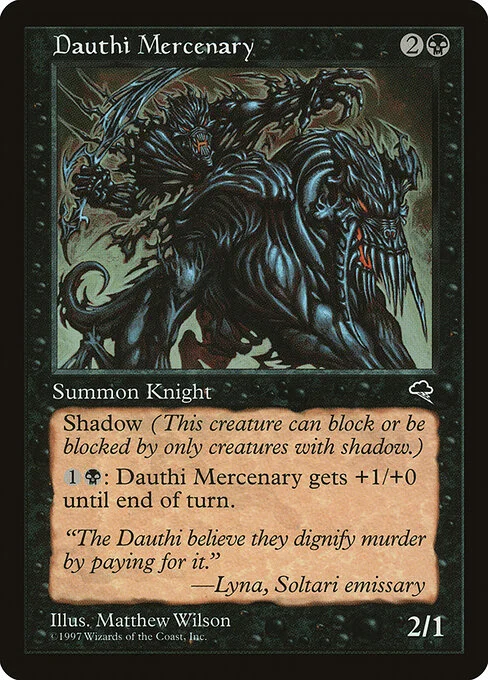Dauthi Mercenary, carta Magic di tipo Creature — Dauthi Knight Mercenary illustrata da Matthew D. Wilson