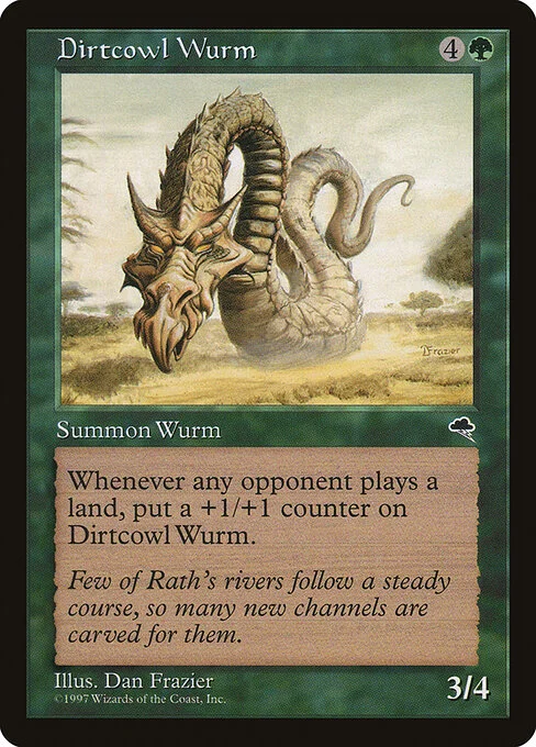 Dirtcowl Wurm, carta Magic di tipo Creature — Wurm illustrata da Dan Frazier