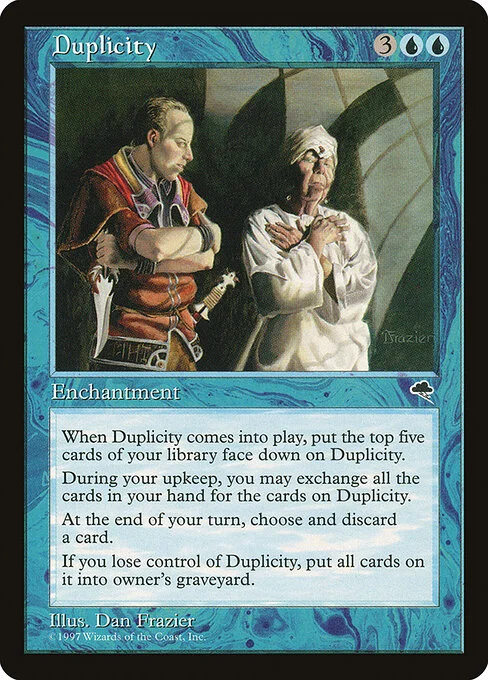 Duplicity, carta Magic di tipo Enchantment illustrata da Dan Frazier