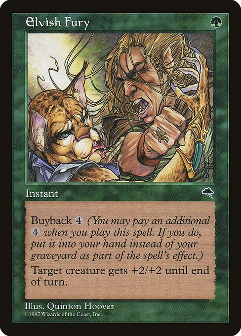 Elvish Fury, carta Magic di tipo Instant illustrata da Quinton Hoover