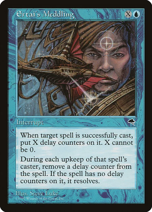 Ertai's Meddling, carta Magic di tipo Instant illustrata da Steve Luke