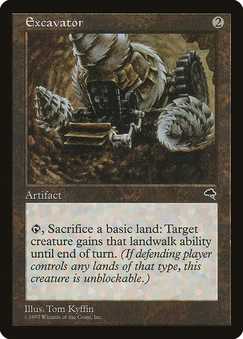 Excavator, carta Magic di tipo Artifact illustrata da Tom Kyffin